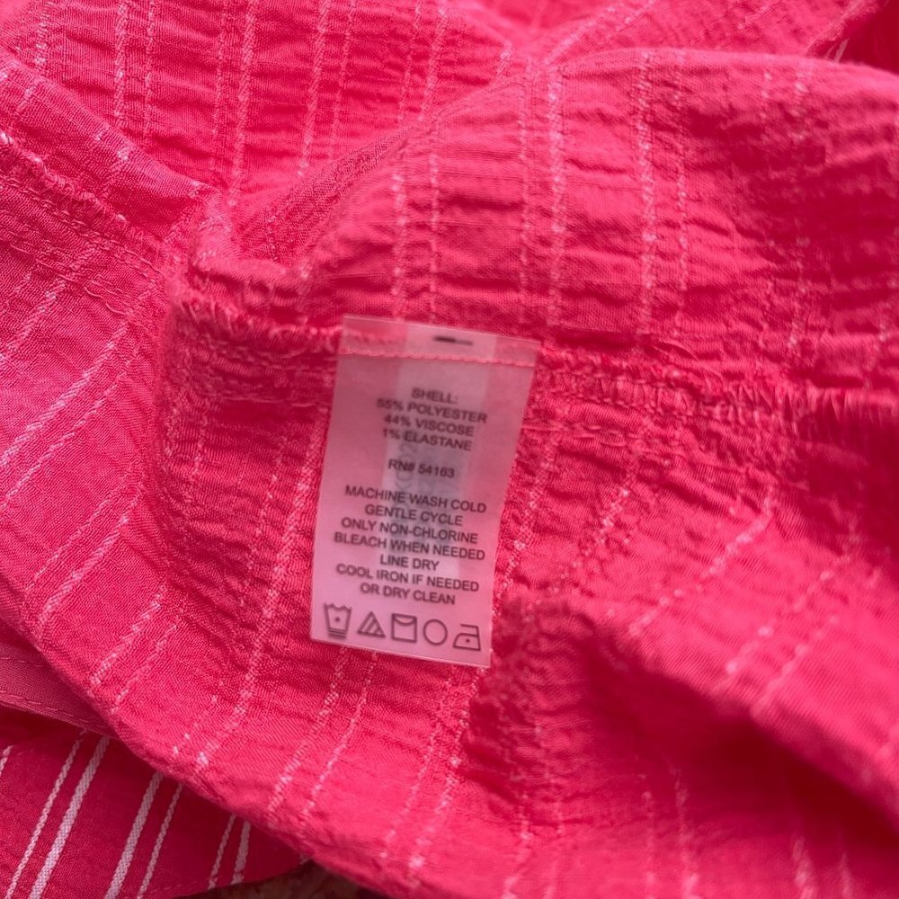 Tommy Hilfiger Pullover Sleeveless Dress Coral Orange White Stripes Lightweight - Picture 8 of 8